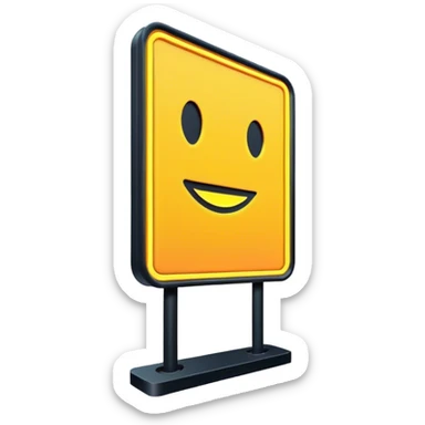 neon outline signboard sticker