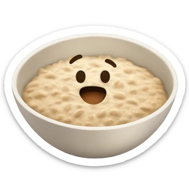 bowl of oatmeal sticker