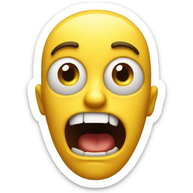 emoji screaming sticker