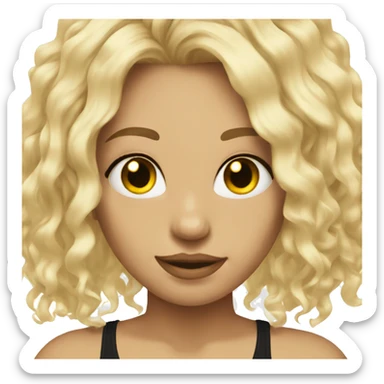 blonde hair loads of tattoos sticker