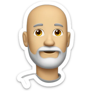 a man with a beard and a pencil behind his ear sticker