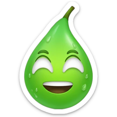 limegreen-waterdrop-with-mouth sticker