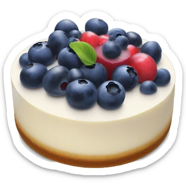 Cheesecake with blueberries on top  sticker