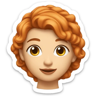 Uma menininha branca e ruiva com brincos de câmera fotográfica  sticker