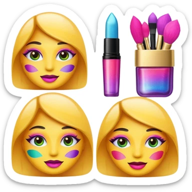 QUIERO QUE REALICES EMOJIS DE MAQUILLAJE OBJETOS sticker