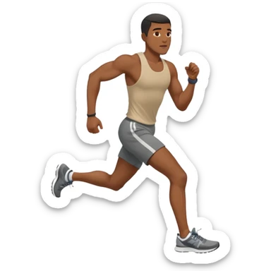 Morning Jogger black man sticker