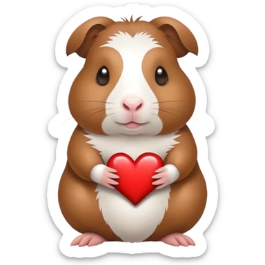 Guineapig with a heart sticker