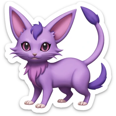 Rattata-Noibat-Skitty-Espeon-Purrloin-Fakemon-hybrid-creature (full body) sticker