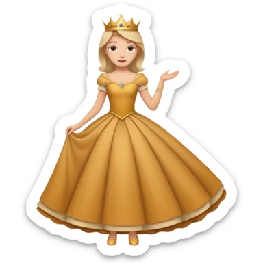 curtsey (girl curtseying to a queen) sticker