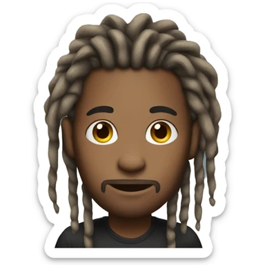 man with dreads sticker