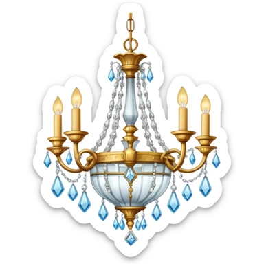 light bulb on a chandelier sticker