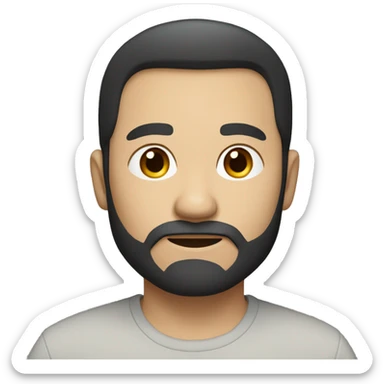 white asian looking man with dark brown hair and some beard, dressed in smart casual sticker