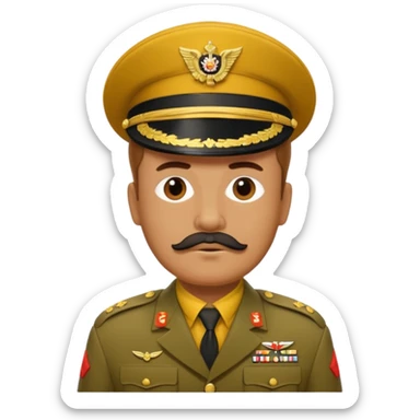 Colonel mustard - army uniform. Make sure uniform is mustard sticker