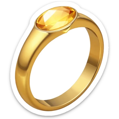 A GOLD RING BROKEN sticker