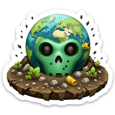 Pollution on earth and earth surface should seen more polluted   sticker