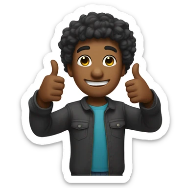 Me double thumbs up  sticker