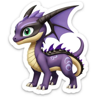 Meloetta-Raikou-Spyro-Toothless-Stitch-Pokémon-Fakémon-creature-hybrid sticker