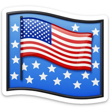 America in Distress upside down flag emoji sticker