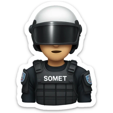 Riot police sticker