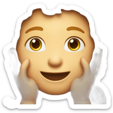 Smiling Face with Open Hands on Apple iOS 17.4 sticker