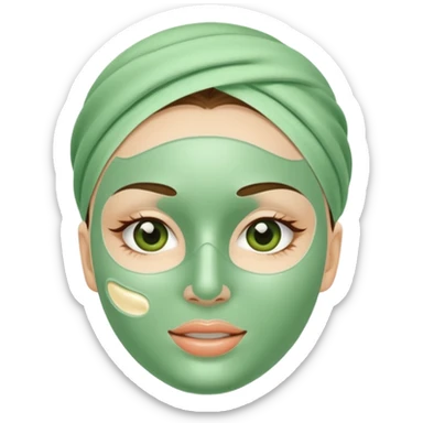 Skincare mask sticker