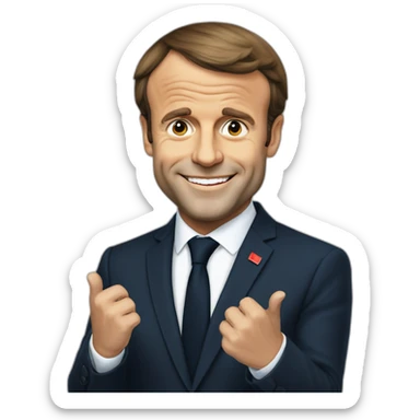 Emmanuel Macron seul sticker