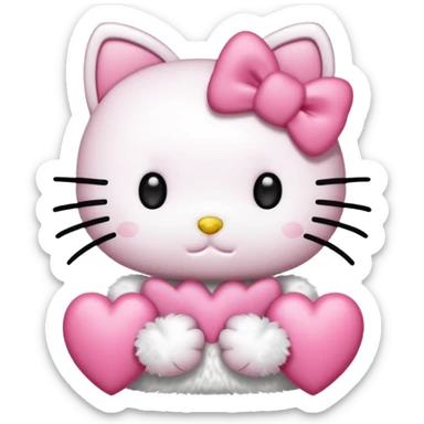 Hello kitty with hearts sticker
