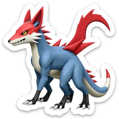 Zeraora-Salandit-Lombax-Sergal-Zangoose-Cyclizar-Genesect-Pokémon, full body sticker