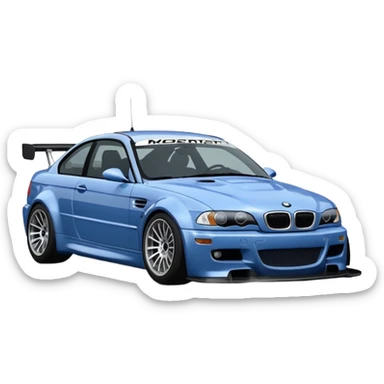 BMW M3 GT R E46 NEED FOR SPEED MOST WANTED'TAKI MAVI GÜMÜŞ  sticker