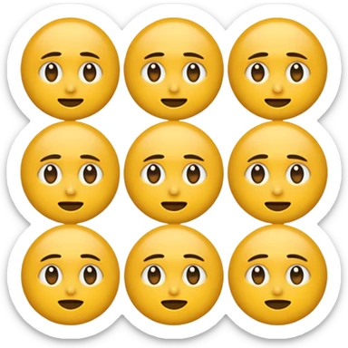 Emoji fatigué avec des cernes sous ses yeux et un expression de paresseux sticker