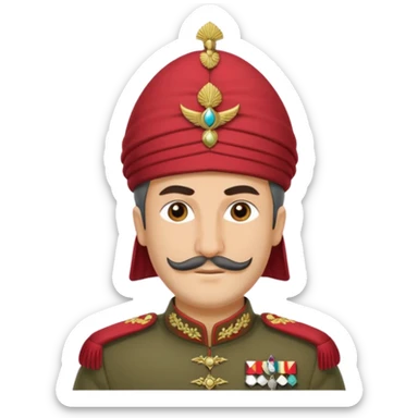 Génère moi un ancien soldat de l'empire ottoman  sticker
