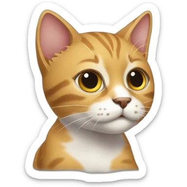 gato color taby jugando sticker