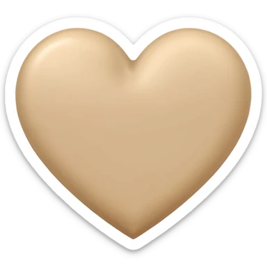 Beige heart sticker