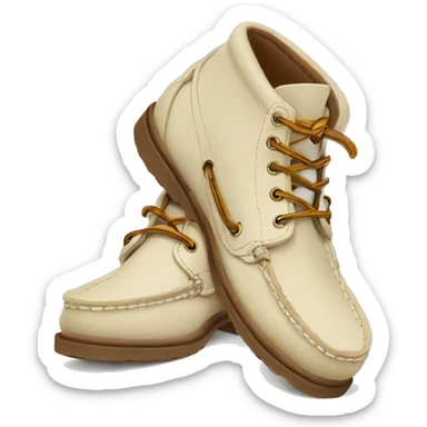Cream colored sperry boots sticker