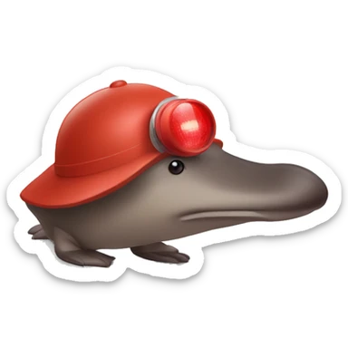 cartoon platypus with a red emergency alert on top 🚨 sticker