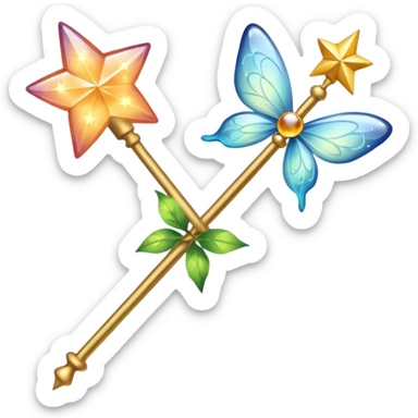 Fairy wand with magic sticker