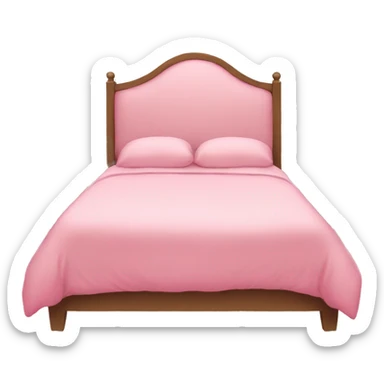 pink bed and mirror sticker