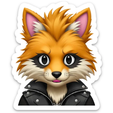 Anthropomorphic Anthro Furry punky badass cool stylish handsome smexy Animal-furry-fursona  sticker