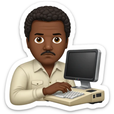 Pablo escobar using computer sticker