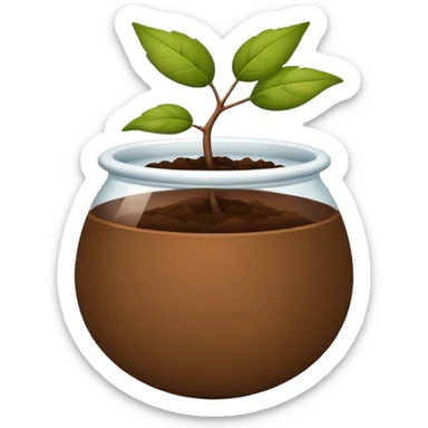 verre de terre en argile sticker