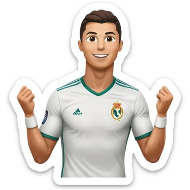 Cristiano Ronaldo football player celebrating a goal sticker