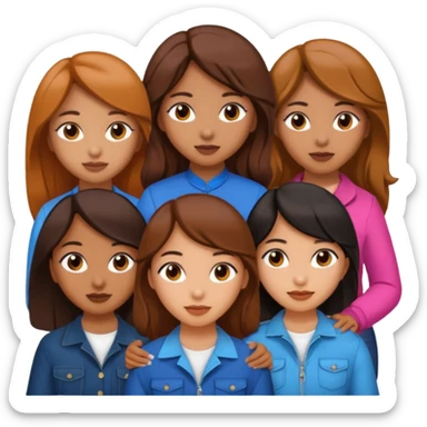 Katseye music group 6 members all girl 2 brown girl 1 korean 1 latina sticker