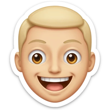 I want an overly excited face that says “I am so excited, I cannot contain. With eyes tightly squeezed closed together and a big grin emoji. Close their eyes  sticker