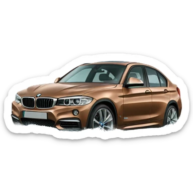 BMW car in sea sticker