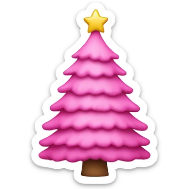 Pink Christmas tree  sticker