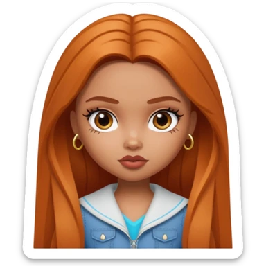 pretty bratz baddie, looking like ginny miller from ginny and georgia sticker