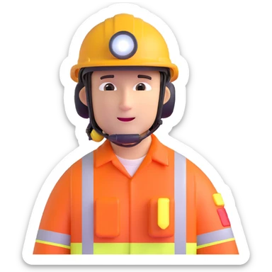 emergency rescue worker safety helmet with light sticker