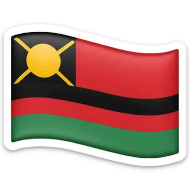 Pan African-African American Flag (Red-Black and Green horizontal stripes) - no stars or no other symbols, just the flag sticker