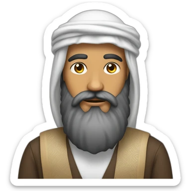 Arab with big beard sticker