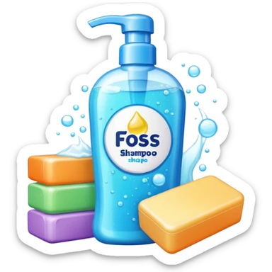 Soap and kids shampoo sticker
